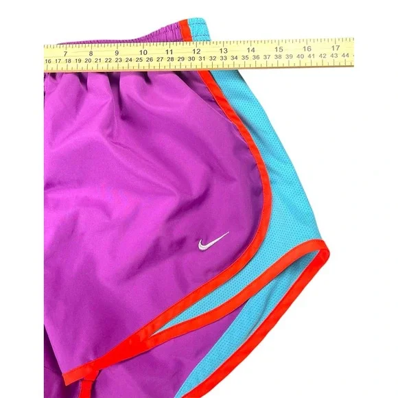 Nike Dri Fit Running Shorts Womens Medium Purple Lined Athletic Workout Colorful - Picture 7 of 8